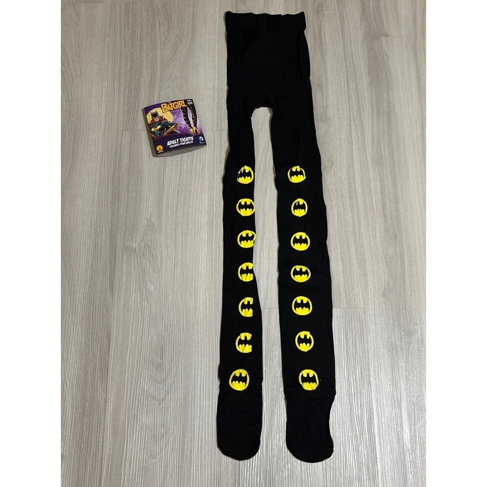 Batgirl Womens Tights DC Comics Superhero Cosplay Costume Black Yellow One Sizes